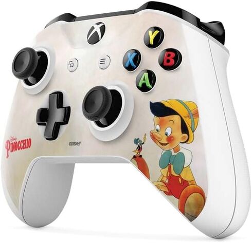غلاف Skinit المخصص للألعاب متوافق مع وحدة تحكم Xbox One S - تصميم صورة مرخص رسميًا من Disney Pinocchio Vintage in Saudi Arabia