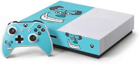 غلاف Skinit المخصص للألعاب المتوافق مع وحدة التحكم Xbox One S وحزمة وحدة التحكم - تصميم Sulley المرخص رسميًا من شركة Disney Monsters Inc. in Saudi Arabia