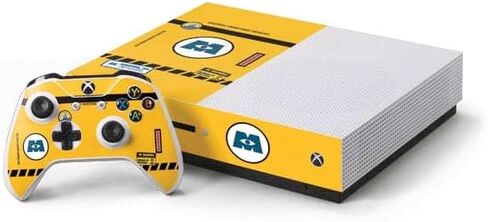غلاف Skinit المخصص للألعاب المتوافق مع وحدة التحكم Xbox One S وحزمة وحدة التحكم - تصميم علبة Scream المرخص رسميًا من شركة Disney Monsters Inc. in Saudi Arabia