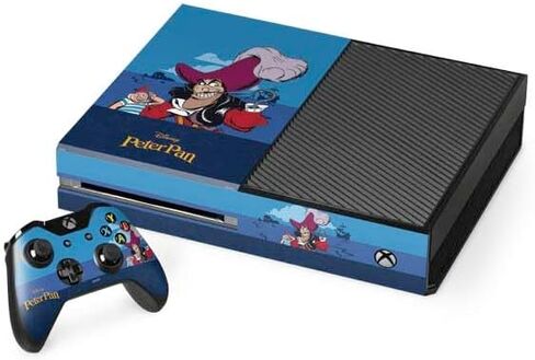 Skinit Decal Gaming Skin Compatible with Xbox One Console and Controller Bundle - Officially Licensed Disney Peter Pan Captain Hook and SMEE Design in Saudi Arabia