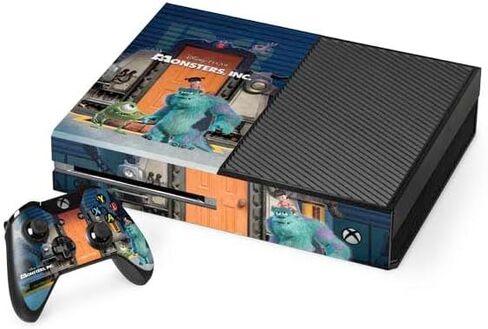 غلاف Skinit المخصص للألعاب متوافق مع وحدة تحكم Xbox One وحزمة وحدة التحكم - تصميم ملصق فيلم مرخص رسميًا من شركة Disney Monsters Inc in Saudi Arabia