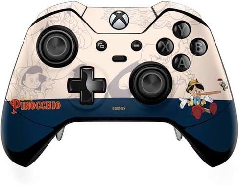 Skinit Decal Gaming Skin Compatible with Xbox One Elite Controller - Officially Licensed Disney Pinocchio and Jiminy Cricket Design in Saudi Arabia