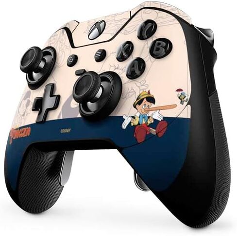 Skinit Decal Gaming Skin Compatible with Xbox One Elite Controller - Officially Licensed Disney Pinocchio and Jiminy Cricket Design in Saudi Arabia