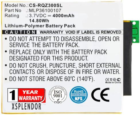 Tablet Replacement Battery for Verizon QTAQZ3KID, Ellipsis 8, QTAQZ3, Ellipsis Kids LTE, Ellipsis Kids PN SQU-1408, MLP36100107 4000mAh in Saudi Arabia
