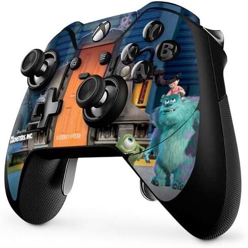 ملصق Skinit المخصص للألعاب متوافق مع وحدة تحكم Xbox One Elite - تصميم ملصق فيلم مرخص رسميًا من شركة Disney Monsters Inc in Saudi Arabia