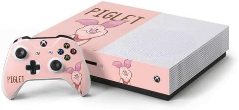 ملصق Skinit المخصص للألعاب متوافق مع وحدة التحكم Xbox One S وحزمة وحدة التحكم - تصميم صورة Disney Winnie The Pooh Piglet المرخص رسميًا in Saudi Arabia