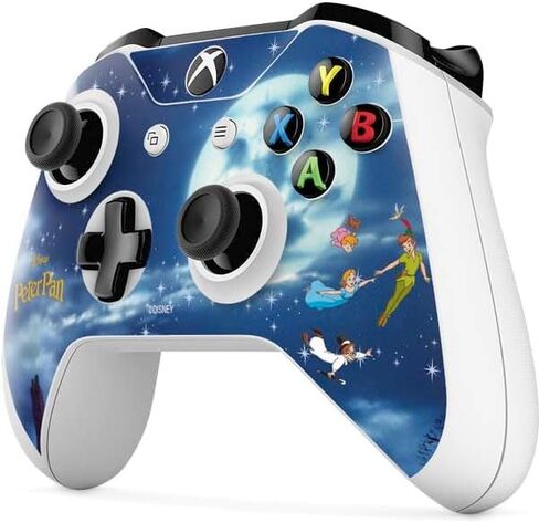 ملصق Skinit المخصص للألعاب متوافق مع وحدة تحكم Xbox One S - مرخص رسميًا من Disney Peter Pan Wendy and The Boys to Neverland Design in Saudi Arabia