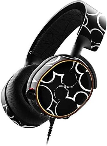 غلاف صوتي من Skinit متوافق مع SteelSeries Arctis 5 - تصميم نمط شعار ديزني ميكي ماوس مرخص رسميًا in Kuwait
