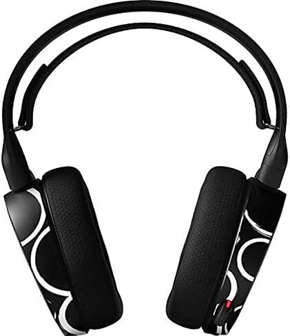غلاف صوتي من Skinit متوافق مع SteelSeries Arctis 5 - تصميم نمط شعار ديزني ميكي ماوس مرخص رسميًا in Kuwait