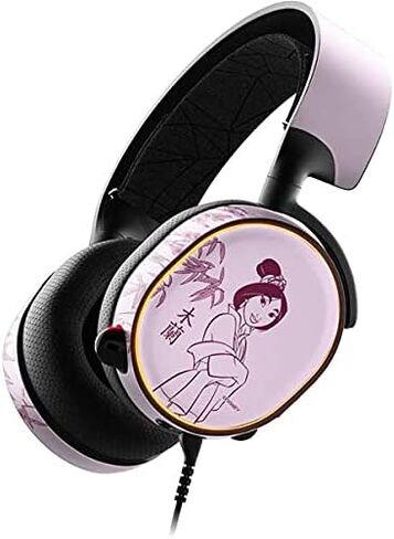 غلاف صوتي من Skinit متوافق مع SteelSeries Arctis 5 - تصميم فني لشخصيات ديزني مولان مرخص رسميًا in Saudi Arabia
