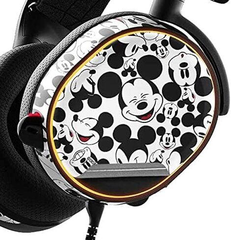 Skinit Decal Audio Skin Compatible with SteelSeries Arctis 5 - Officially Licensed Disney Mickey Mouse Face Pattern Design in Saudi Arabia