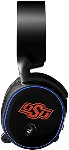 Skinit Decal Audio Skin Compatible with SteelSeries Arctis 5 - Officially Licensed Oklahoma State University OSU on Black Design in Saudi Arabia