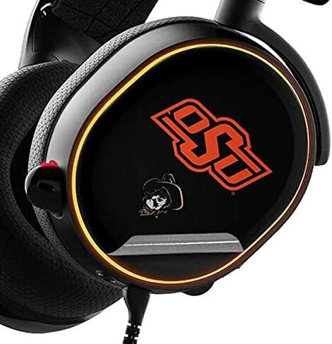 Skinit Decal Audio Skin Compatible with SteelSeries Arctis 5 - Officially Licensed Oklahoma State University OSU on Black Design in Saudi Arabia