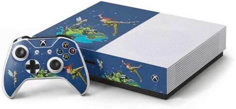 ملصق ألعاب Skinit متوافق مع وحدة تحكم Xbox One S وحزمة وحدة التحكم - مرخص رسميًا من Disney Peter Pan وTinker Bell في تصميم Neverland in Kuwait