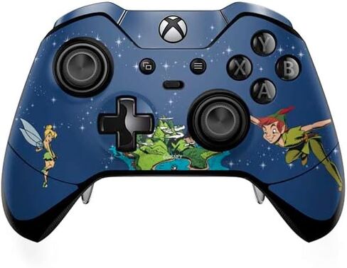 غلاف Skinit المخصص للألعاب متوافق مع وحدة تحكم Xbox One Elite - مرخص رسميًا من Disney Peter Pan وTinker Bell في تصميم Neverland in Saudi Arabia