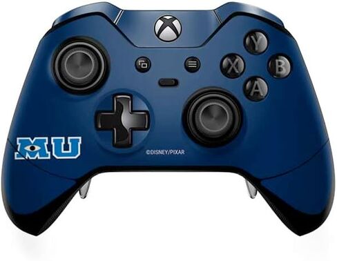 ملصق Skinit المخصص للألعاب متوافق مع وحدة تحكم Xbox One Elite - تصميم شعار Disney Monsters University MU المرخص رسميًا in Kuwait