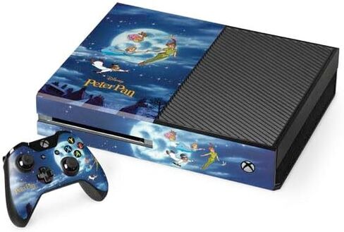 Skinit Decal Gaming Skin Compatible with Xbox One Console and Controller Bundle - Officially Licensed Disney Peter Pan Wendy and The Boys to Neverland Design in Saudi Arabia