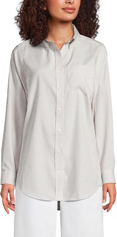 Lands' End Women's No Iron Pinpoint Mens Fit Shirt in Saudi Arabia