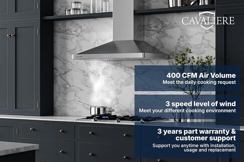 CAVALIERE 30" Wall Mounted Stainless Steel Kitchen Range Hood 860 CFM AP238-PSF-30 in Saudi Arabia