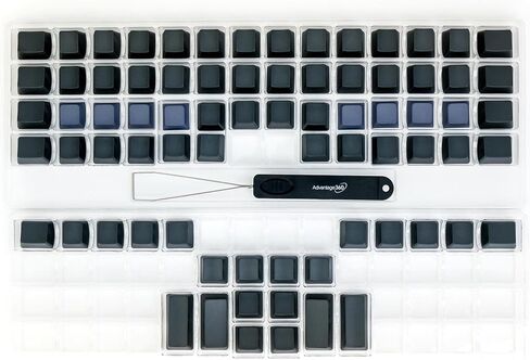 Advantage360 Blank Keycap Set - PBT Plastic | 76 Key Set | Logo Keycap Puller in Kuwait
