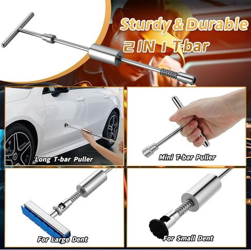 Car Dent Puller Kit, 45Pcs Body Repair Tools Paintless Dent Removal Tool with Adjustable Dent Lifter & Bridge Puller, Hail Damage Repair Kit for Car Refrigerator Door Ding in Saudi Arabia