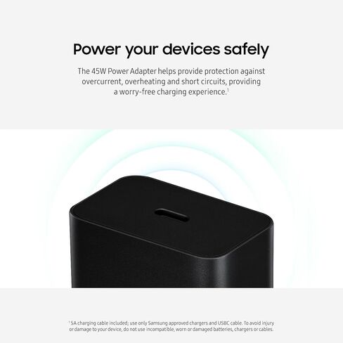 SAMSUNG 25W Wall Charger Power Adapter, Cable Not Included, Super Fast Charging, Compact Design, Compatible with Galaxy and USB Type C Devices, Black in Kuwait