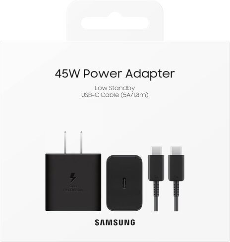 SAMSUNG 25W Wall Charger Power Adapter, Cable Not Included, Super Fast Charging, Compact Design, Compatible with Galaxy and USB Type C Devices, Black in Kuwait