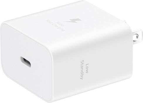 SAMSUNG 25W Wall Charger Power Adapter, Cable Not Included, Super Fast Charging, Compact Design, Compatible with Galaxy and USB Type C Devices, Black in Kuwait
