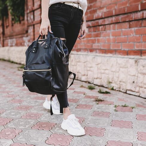 Kah&Kee Leather Backpack for Women and Men 16-inch Laptop Bag | Teacher Professional, Diaper Bag Backpack, Ideal for Work, School, Nurse, College & Travel in Saudi Arabia
