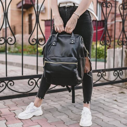 Kah&Kee Leather Backpack for Women and Men 16-inch Laptop Bag | Teacher Professional, Diaper Bag Backpack, Ideal for Work, School, Nurse, College & Travel in Saudi Arabia