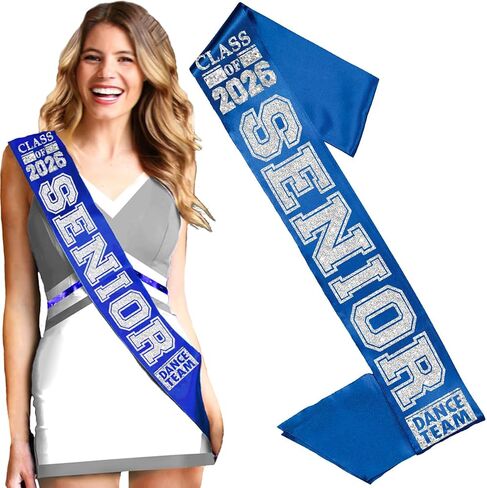 Rhinestonesash Senior Sash 2026 Dance - Class of 2026 Traduation Sashes - High School Senior Dancer Gifts in Saudi Arabia