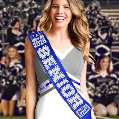 Rhinestonesash Senior Sash 2026 Dance - Class of 2026 Traduation Sashes - High School Senior Dancer Gifts in Saudi Arabia