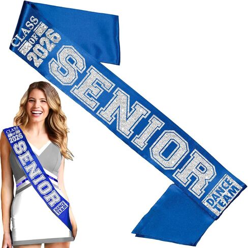 Rhinestonesash Senior Sash 2026 Dance - Class of 2026 Traduation Sashes - High School Senior Dancer Gifts in Saudi Arabia