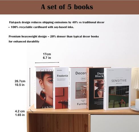 3 عبوات زخرفية كتب فو ، تم تعيينها للمنزل الجمالي - Luyseyha مزيف كتب جوفاء ديكور لمطاولة القهوة على رف الكتب ، غرفة المعيشة ، غرفة نوم in Saudi Arabia