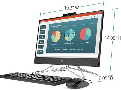 HP 22-DF AMD Ryzen 3 3250U 8GB 1TB HDD 21.5-Inch Full HD Touch Screen All-in-One PC in Saudi Arabia
