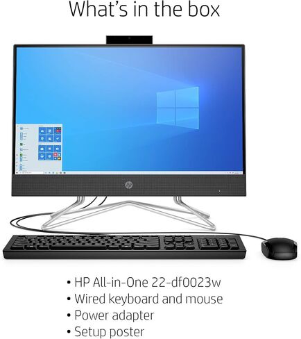 HP 22-DF AMD Ryzen 3 3250U 8GB 1TB HDD 21.5-Inch Full HD Touch Screen All-in-One PC in Saudi Arabia