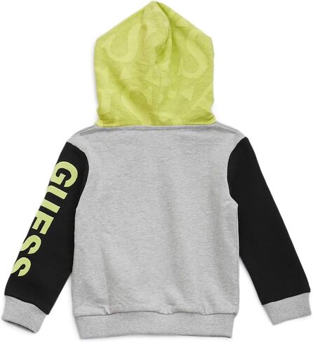 GUESS Boys' Big Long Sleeve Organic Contrast French Terry Active Pullover in Saudi Arabia