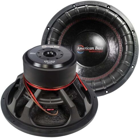 مضخم صوت American Bass XFL-1244 XFL مقاس 12 بوصة 1000 وات RMS / 2000 وات بحد أقصى ملف صوتي مزدوج 4 أوم ملفات صوت 200 أونصة مغناطيس، أسود in Saudi Arabia