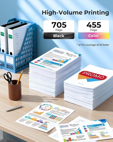 ValuetonerSupply 61xl خرطوشة حبر سوداء اللون ل HP 61 XL 61XL ل HP Envy 5530 4502 4500 5534 5535 OfficeJet 2620 4630 4635 DeskJet 1512 1055 2540 30 حبر طابعة (1 أسود، 1 ثلاثي الألوان) in Kuwait