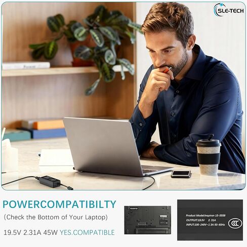 PA-4E DA130PE1-00 JU012 CM161 (طرف 7.4 مم) لشاحن Dell Inspiron 7559، شاحن الكمبيوتر المحمول Dell 130 واط، محول التيار المتردد 130 واط من Dell، سلك طاقة محطة إرساء Dell، شاحن Dell XPS 15(L502x) 17(L702x) in Kuwait
