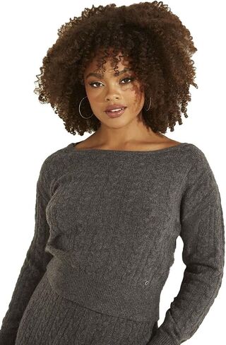 GUESS Women's Long Sleeve Essential Tanya Cable Knit Sweater in Saudi Arabia