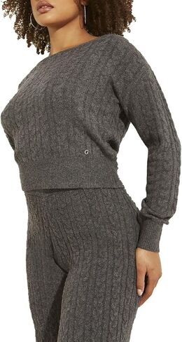 GUESS Women's Long Sleeve Essential Tanya Cable Knit Sweater in Saudi Arabia