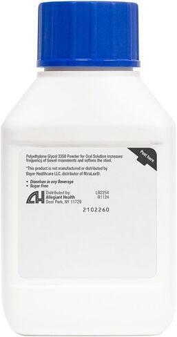 HealthA2Z® Lax Relief | Unflavored Powder/Grit Free | 17.9 OZ (510 g) | Polyethlene Glycol 3350, 17G | Powder for Oral Solution | Osmotic Laxative | Constipational Relief | Softens Stool in Saudi Arabia