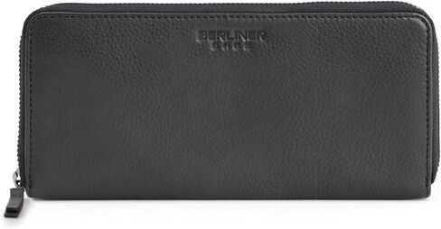 Berliner Bags Vintage Genuine Leather Wallet Margo ، RFID HOLIBATE CARDER CARDS ، محفظة ضئيلة للسيدات ، ZIP حول المحفظة لـ 13 بطاقة ونافذة هوية ، فواتير ، عملات معدنية - بنية in Saudi Arabia