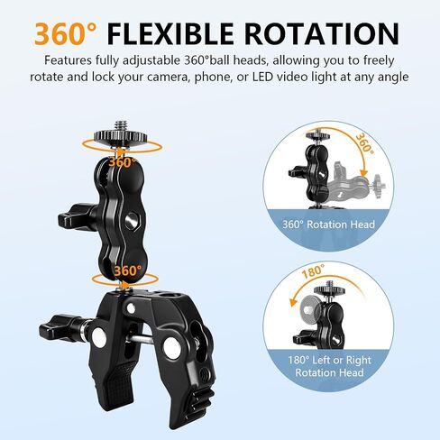 Chelhead Camera Mount Holder UTV ATV, Universal Fits 1'' 1.5'' 1.75'' 2'' Tube Camera Mount Clamp Compatible with oPro Hero, SJ, DJL, Insta360 in Saudi Arabia