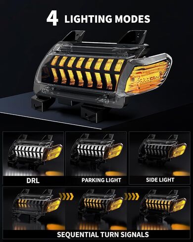 ترقية جديدة للعدسة الدخان LED Fender Light Kit لـ JL Wrangler JT Gladiator ، مصابيح إشارة LED مع استبدال مصابيح DRL و Side Marker لجيب Wrangler JL JT 2018-2023 in Kuwait