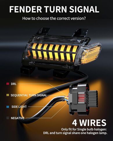 ترقية جديدة للعدسة الدخان LED Fender Light Kit لـ JL Wrangler JT Gladiator ، مصابيح إشارة LED مع استبدال مصابيح DRL و Side Marker لجيب Wrangler JL JT 2018-2023 in Kuwait