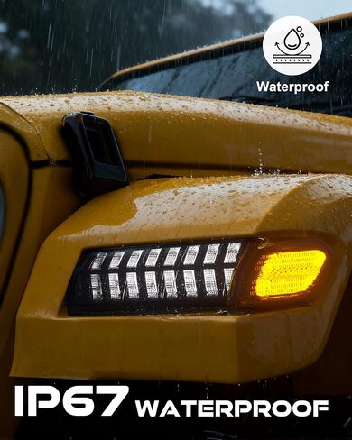 ترقية جديدة للعدسة الدخان LED Fender Light Kit لـ JL Wrangler JT Gladiator ، مصابيح إشارة LED مع استبدال مصابيح DRL و Side Marker لجيب Wrangler JL JT 2018-2023 in Kuwait