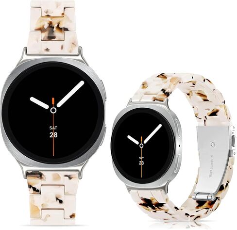 Compatible with Samsung Galaxy 9 Watch Band for Women Resin, Galaxy Watch 8 Classic Band 46mm Bracelet Wristband Replacement Strap for Galaxy Watch 8 Band 40mm 44mm Accessory in Saudi Arabia