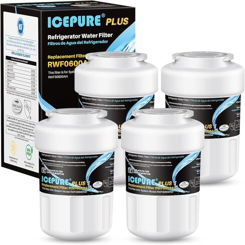 ICEPURE MWF Replacement for GE MFW, MWFP, 197D6321P006, WFC1201, MWFA, PC75009, HDX FMG-1, GSE25GSHECSS, 46-9996, GSH25JSDDSS, PSHS6PGZBESS, GWF, SGF-G9, RWF1060 Refrigerator Water Filter 4PACK in Kuwait